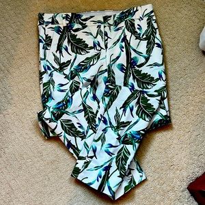 Summer GOLF slacks. Floral pattern blue and green